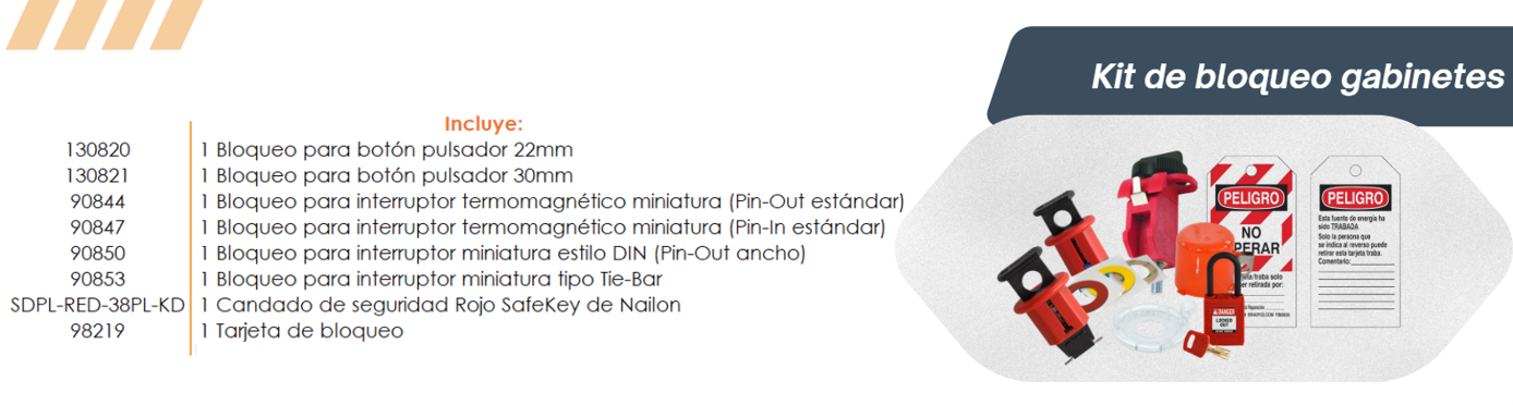 KIT-BDY-GABINETE-GT | Kit de bloqueo gabinetes Brady