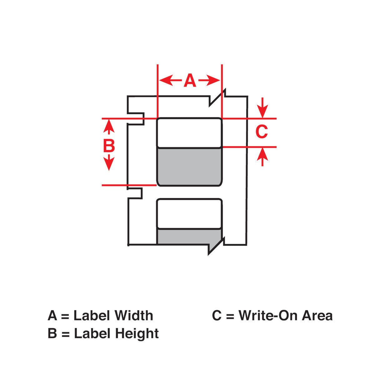 Etiquetas envolventes (negro sobre blanco), vinilo autolaminado - BMP41/51/53