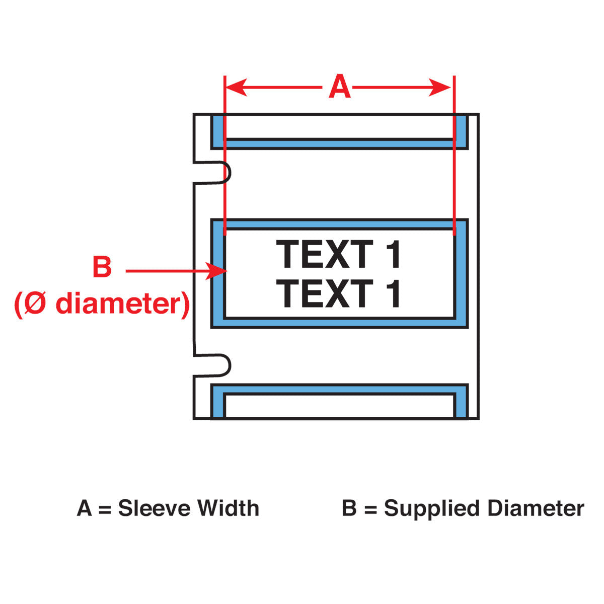 Etiqueta para cable calibre 22 a 16, termocontráctil precortada - BMP41/51/53