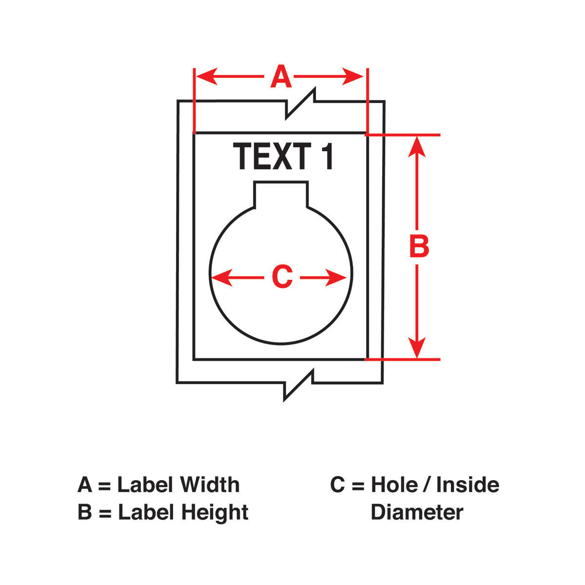 Etiqueta para botonera (negro), poliéster - BMP61/71/TLS2200