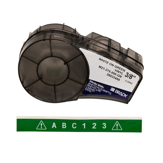 Etiquetas de vinilo con adhesivo permanente para todo tipo de clima (blanco sobre verde) blanco sobre verde)